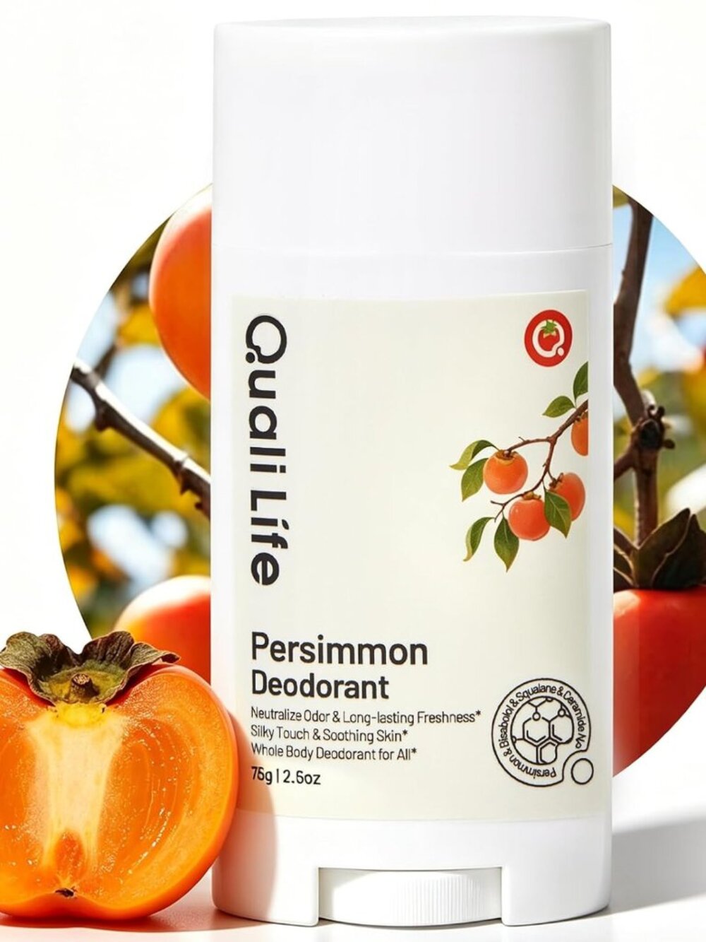 QualiLife Aluminum-Free Persimmon Deodorant (2.6 oz)
